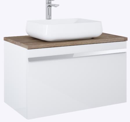 unit moody 90 1dr+1dr white hg pdw valge läikiv