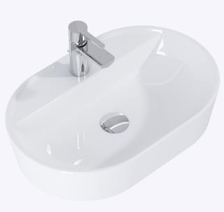 valamu countertop washbasin babette 62x41 white